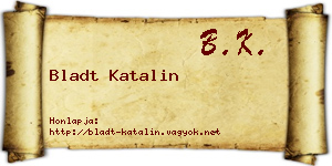 Bladt Katalin névjegykártya