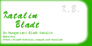 katalin bladt business card